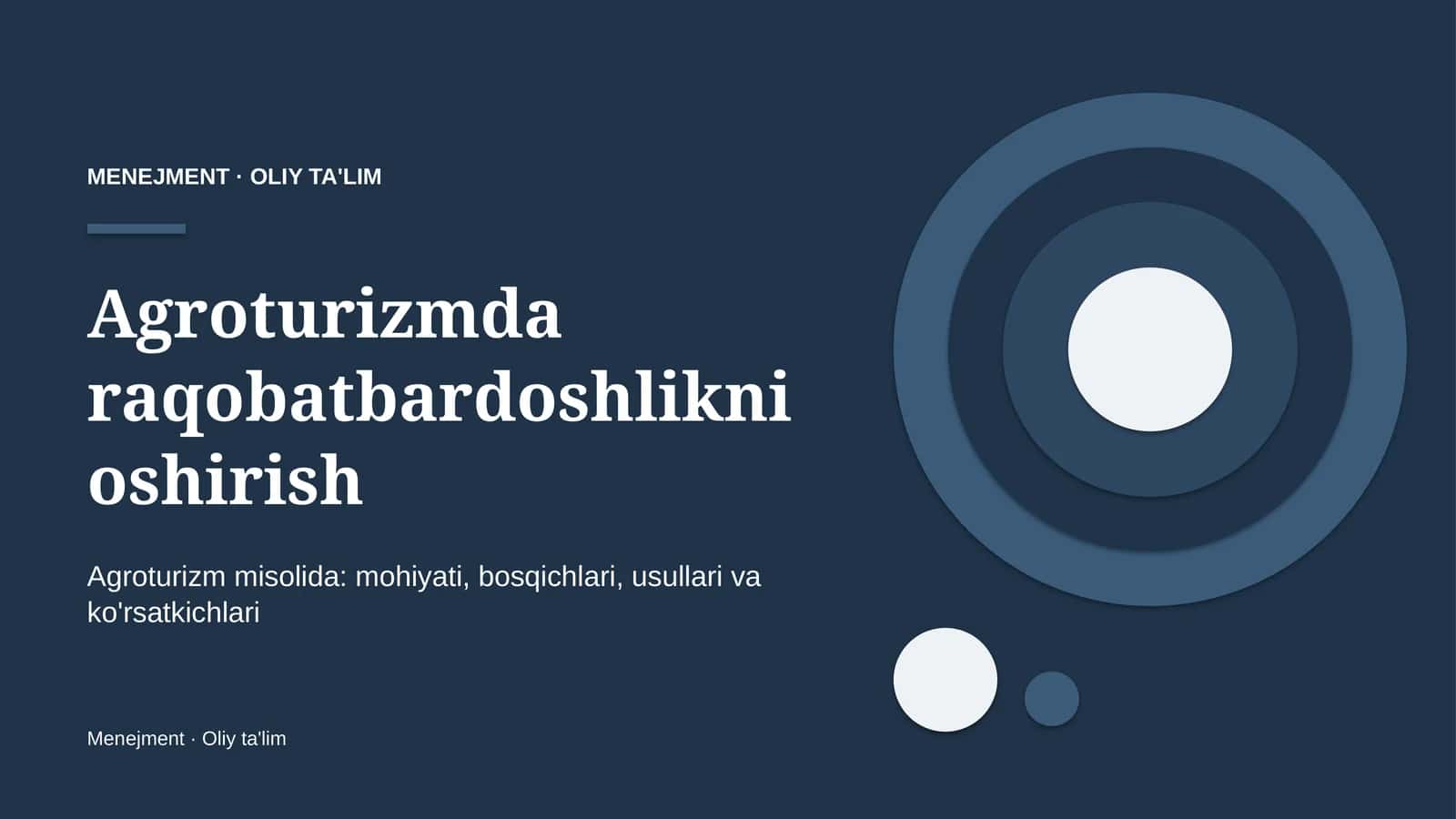 agroturizmda raqobatbardoshlikni oshirish 2130