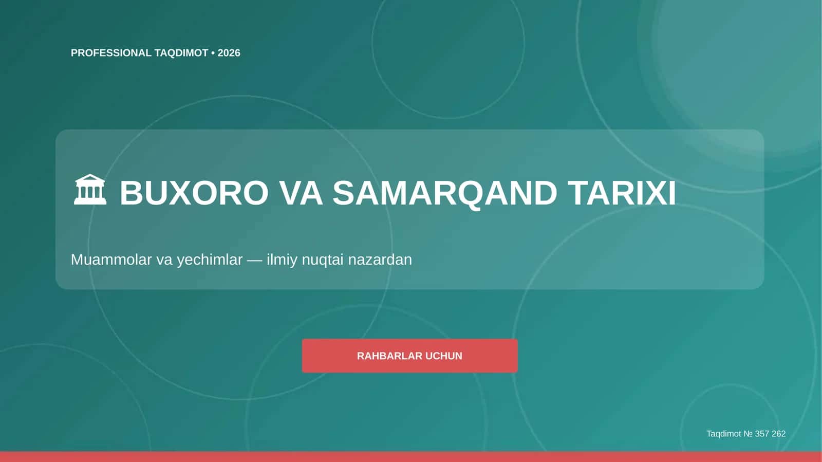 BUXORO VA SAMARQAND TARIXI