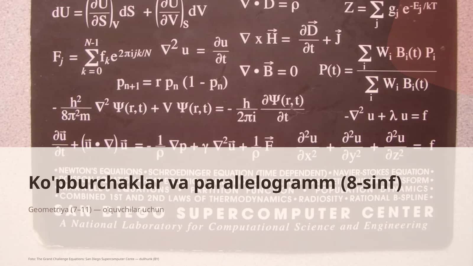 Ko'pburchaklar va parallelogramm (8-sinf)