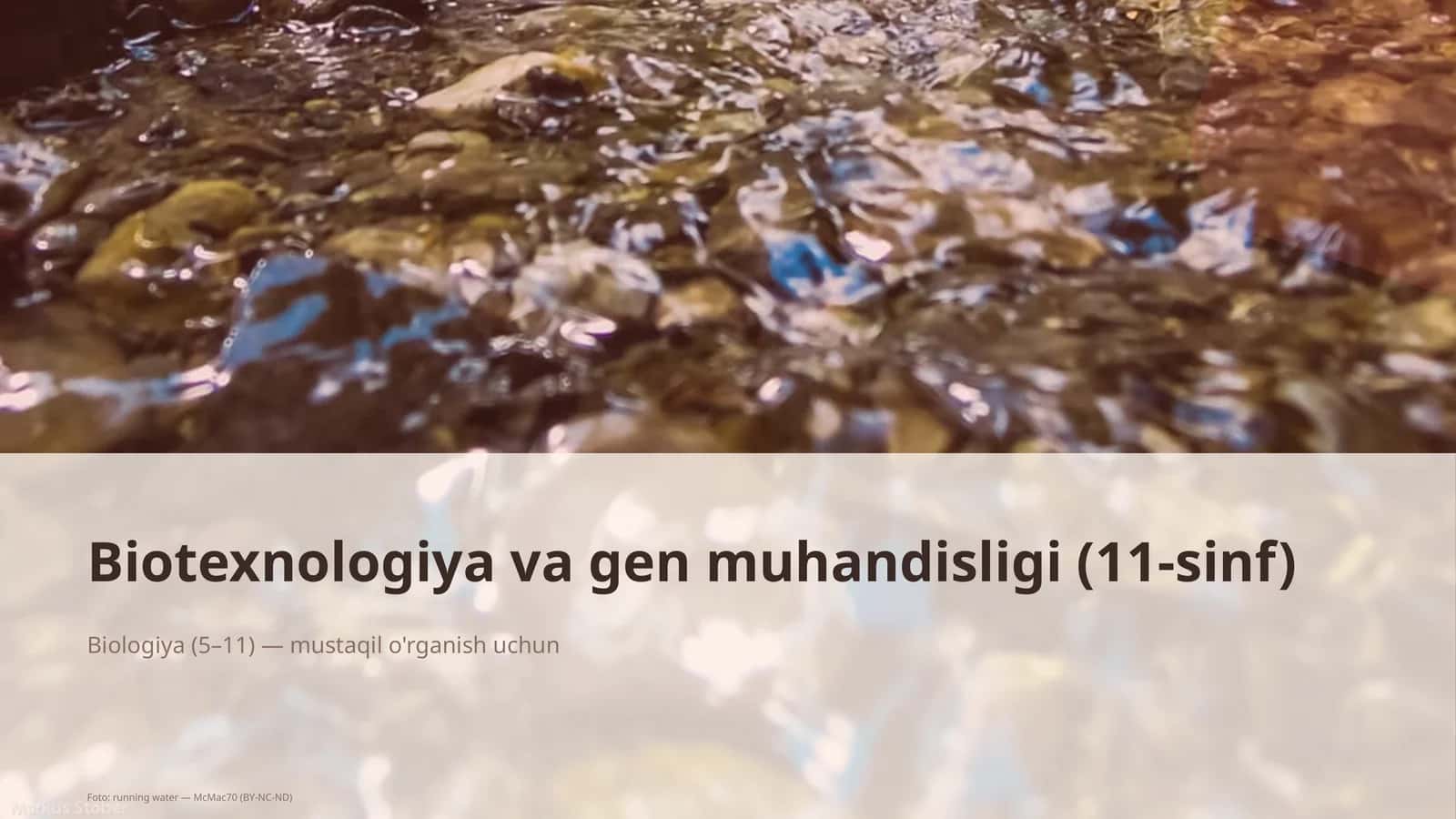 Biotexnologiya va gen muhandisligi (11-sinf)