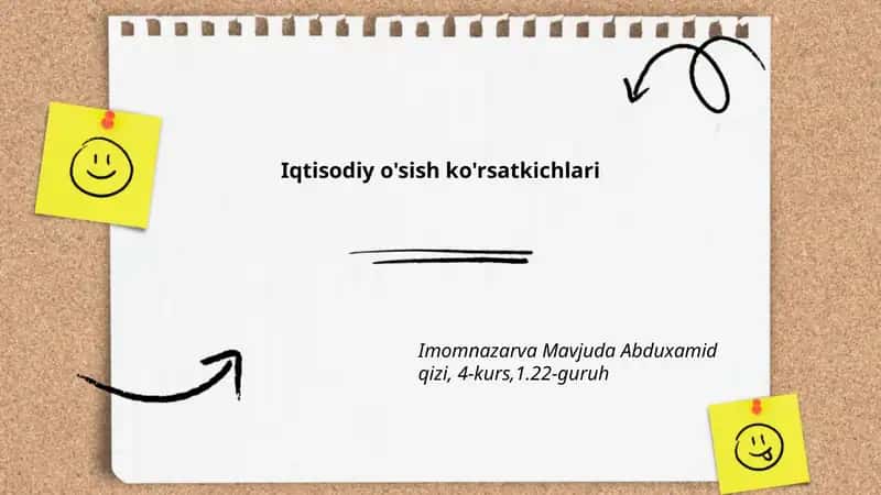 Iqtisodiy o'sish ko'rsatkichlari