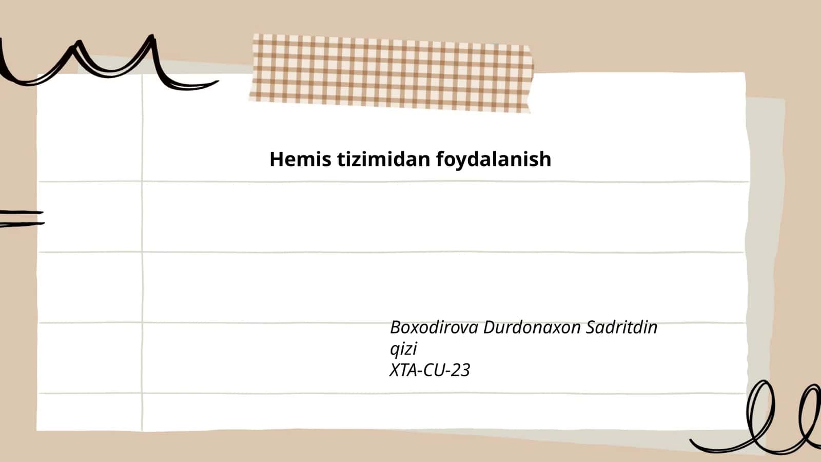 Hemis tizimidan foydalanish