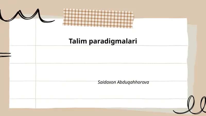 Talim paradigmalari