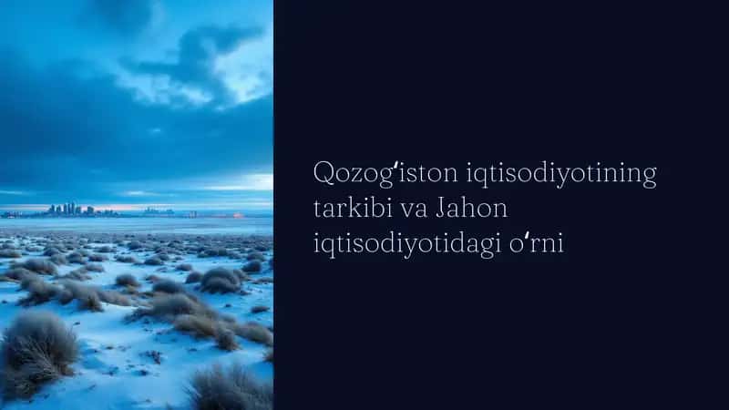 Qozogʻiston iqtisodiyotining tarkibi va Jahon iqtisodiyotidagi oʻrni