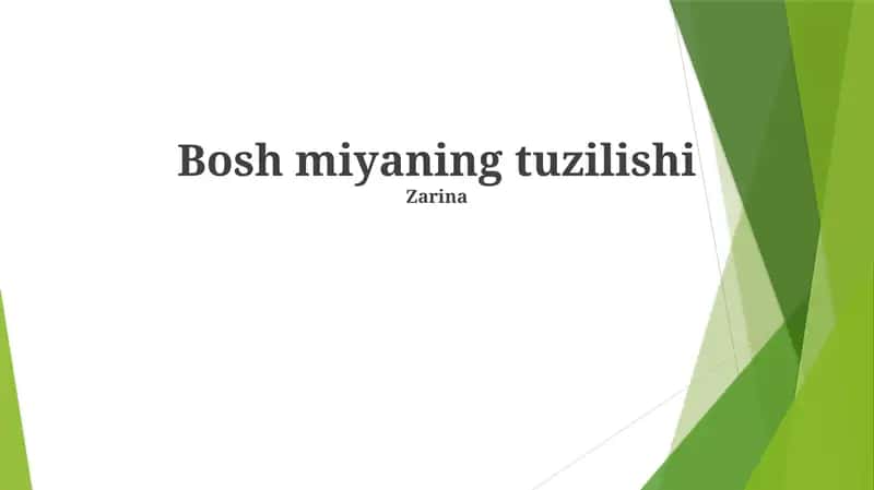 Bosh miyaning tuzilishi