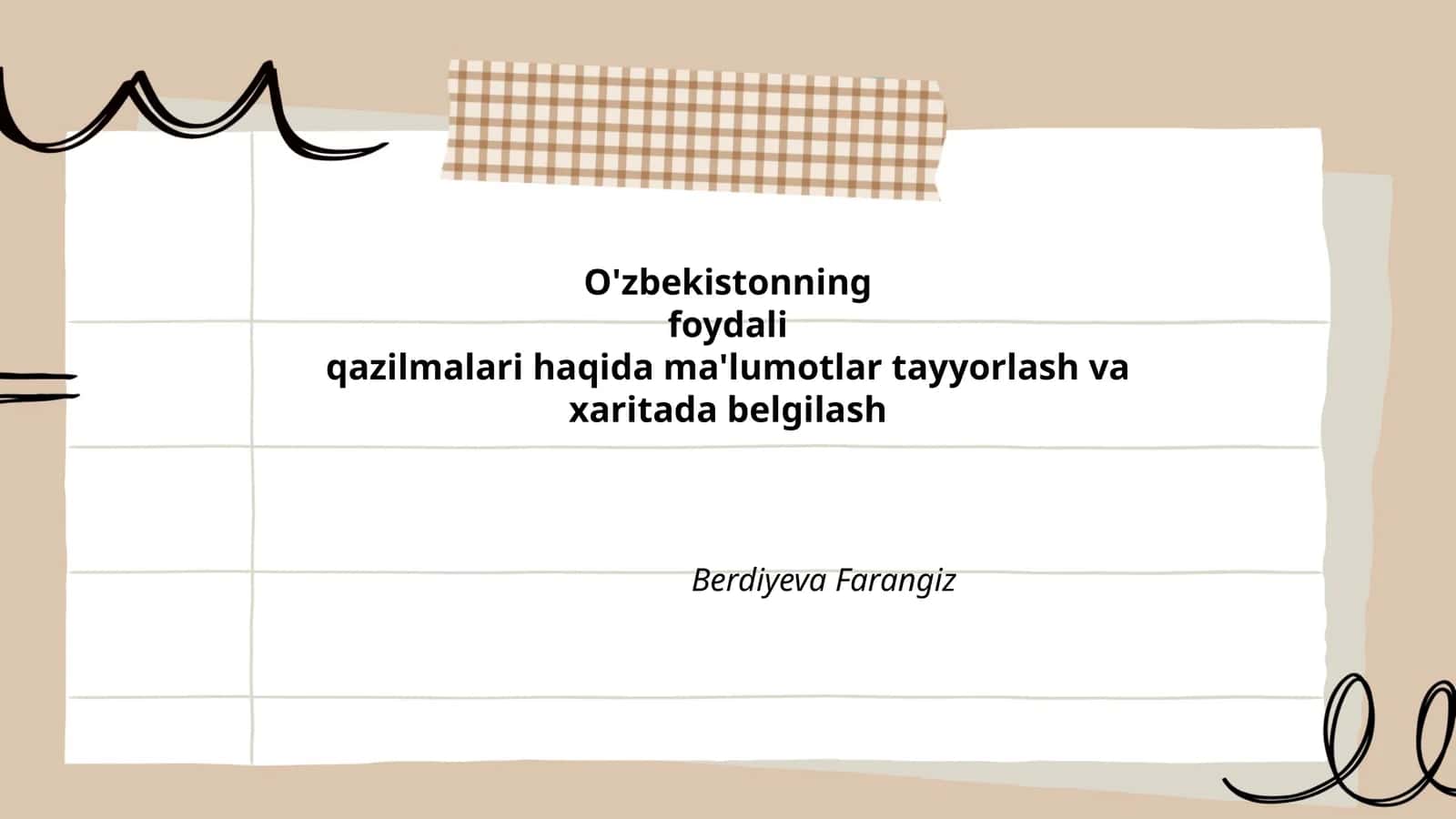 O'zbekistonning umumiy geologik xaritasi