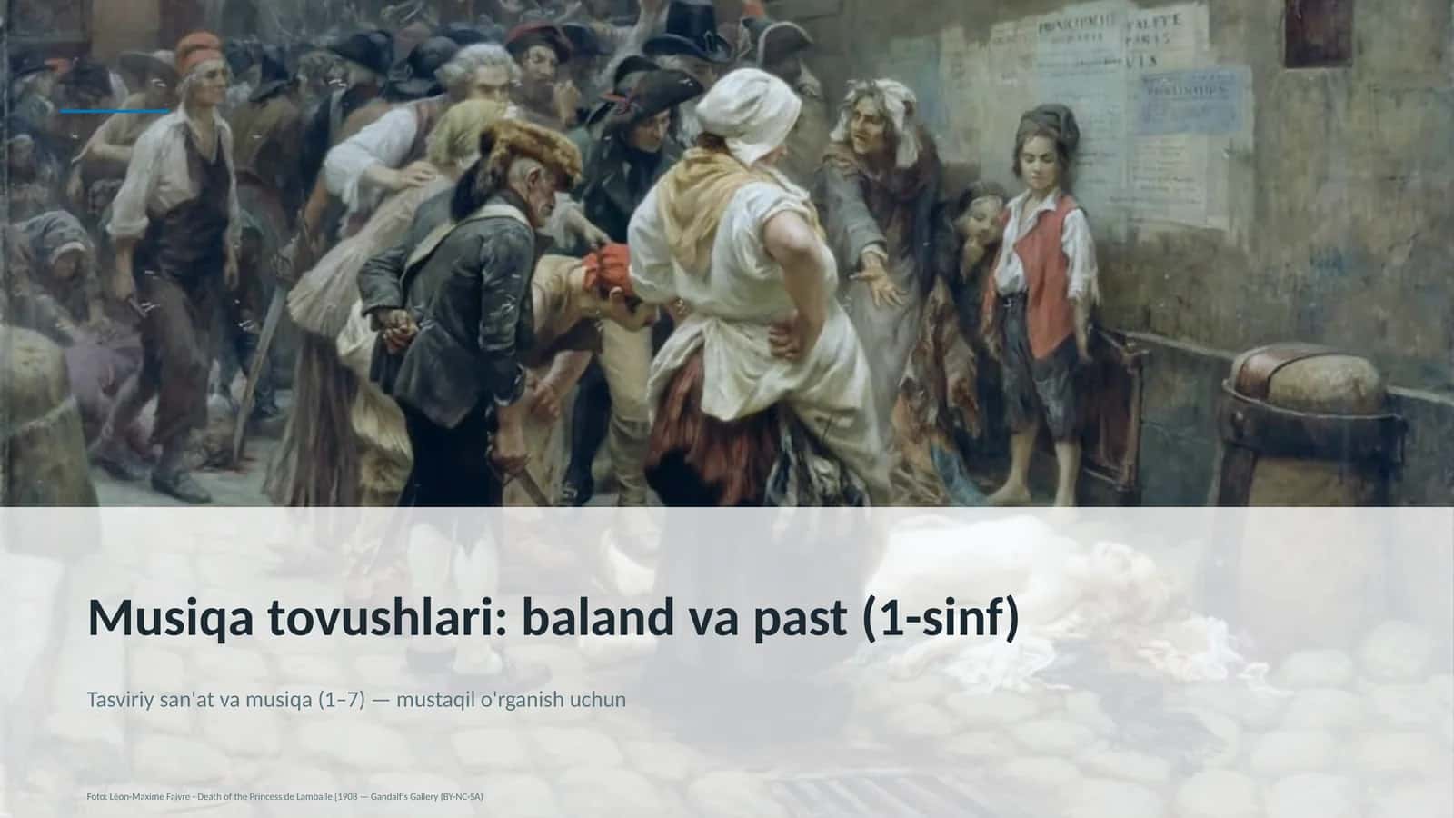 Musiqa tovushlari: baland va past (1-sinf)