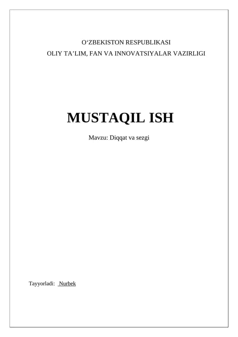 Diqqat va sezgi