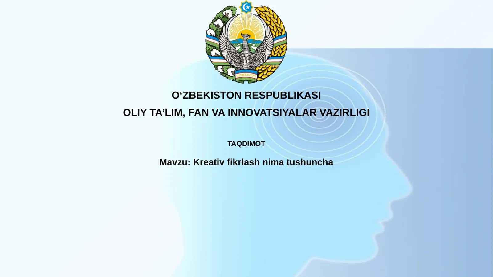 Kreativ fikrlashni matushuncha