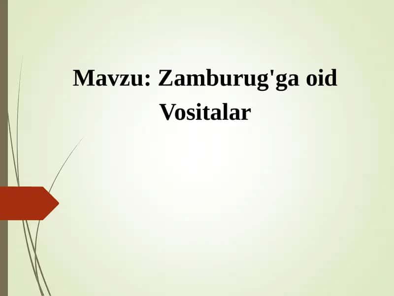 Zamburug'ga oid Vositalar