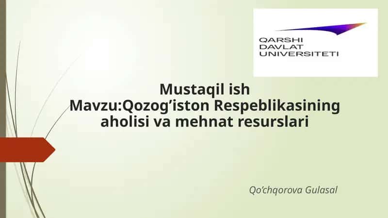 Qozog‘iston Respublikasi aholisi va mehnat resurslari