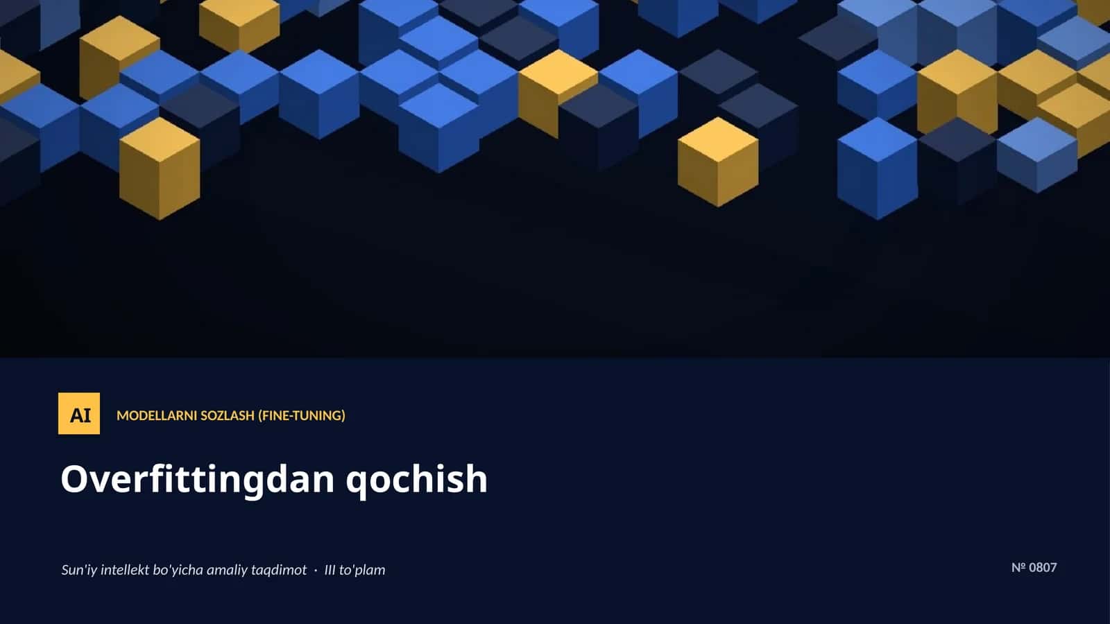 MODELLARNI SOZLASH (FINE-TUNING)