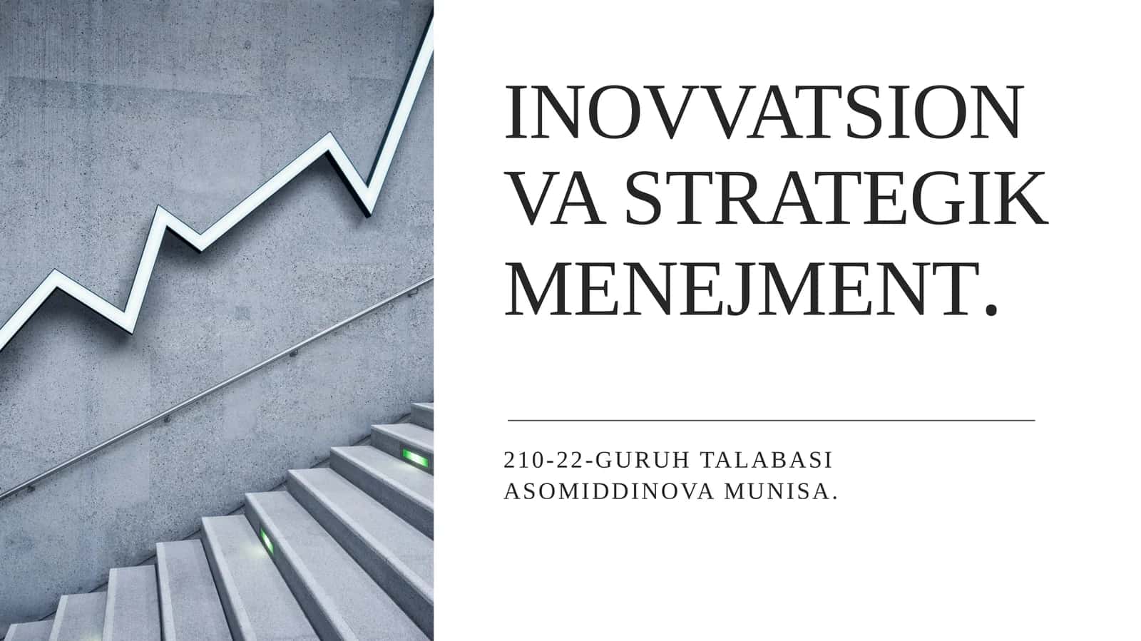 INOVVATSION VA STRATEGIK MENEJMENT