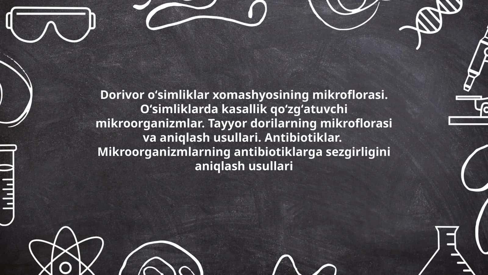 Dorivor oʻsimliklar xomashyosining mikroflorasi