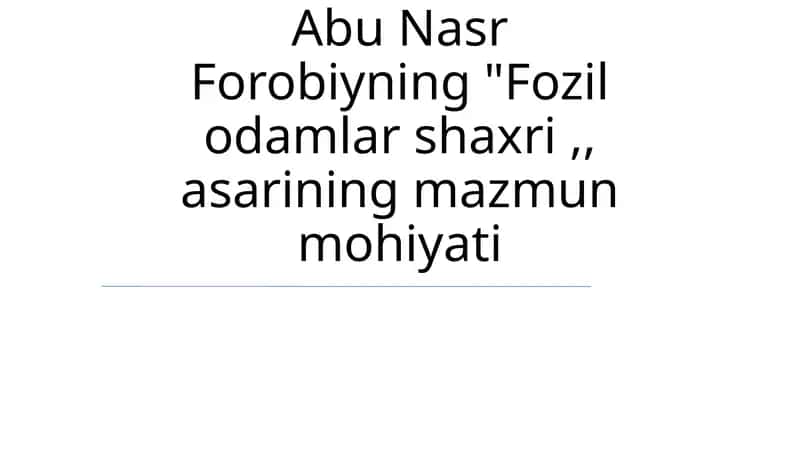 "Fozil odamlar shahri" asari