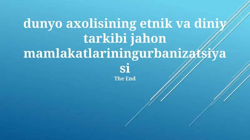 Jahon Etnic Xilma-Xilligi