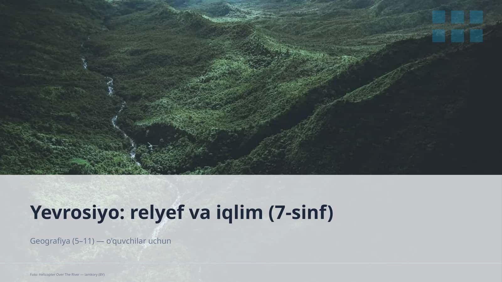 Yevrosiyo: relyef va iqlim (7-sinf)