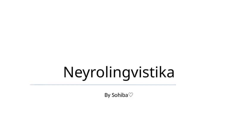 Neyrolingvistika