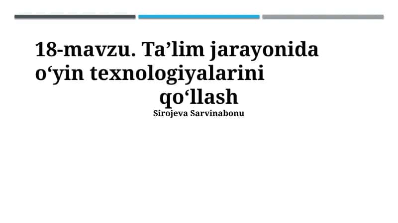 Interfaol O'quv Dasturlari va Simulyatsiyalar