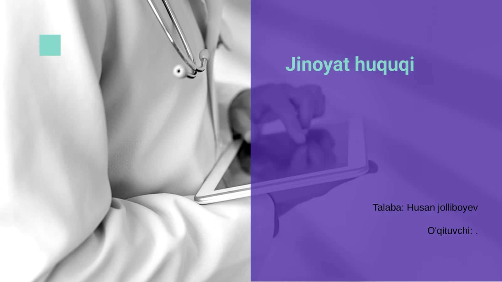 Jinoyat huquqi