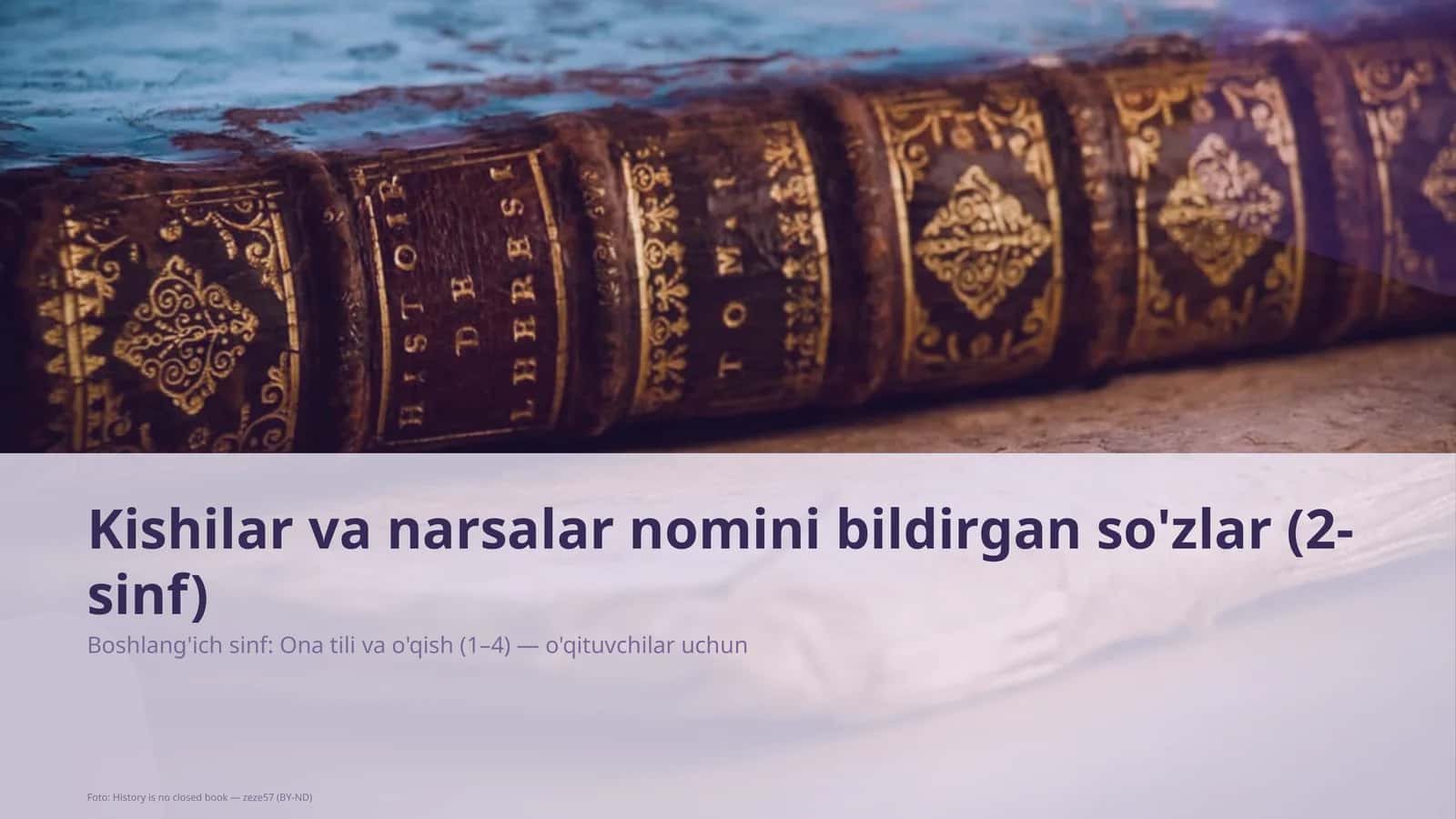 Kishilar va narsalar nomini bildirgan so'zlar (2-sinf)