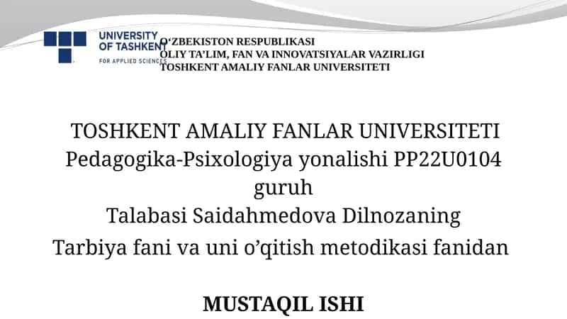Umumta'lim maktablarida yaratilgan imkoniyatlar va ehtiyojlar