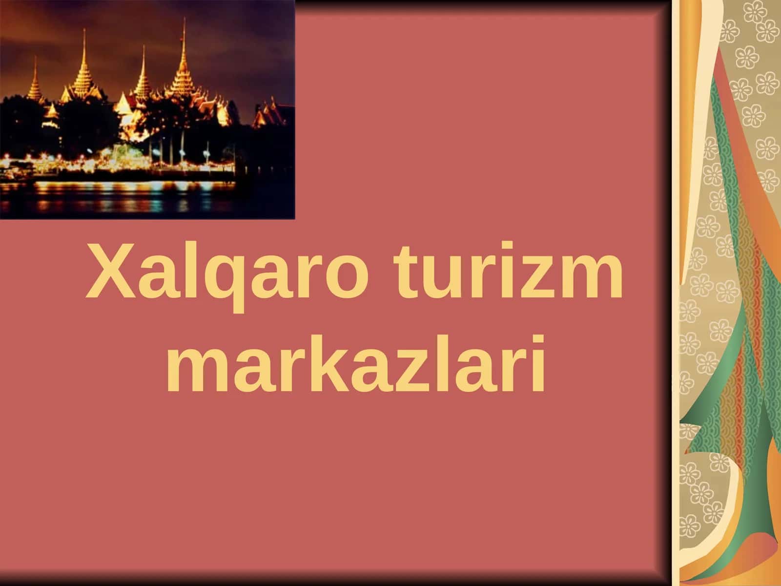 Xalqaro turizm markazlari