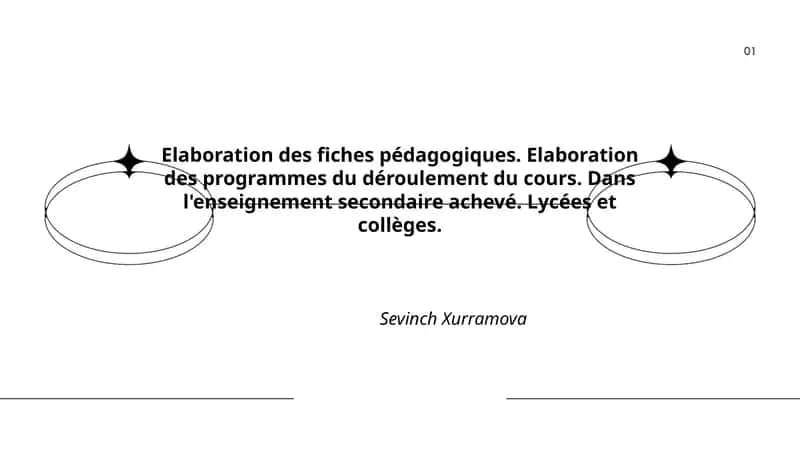 Elaboration des fiches pédagogiques