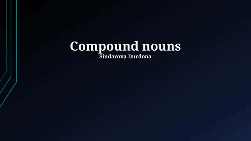 Compound nouns