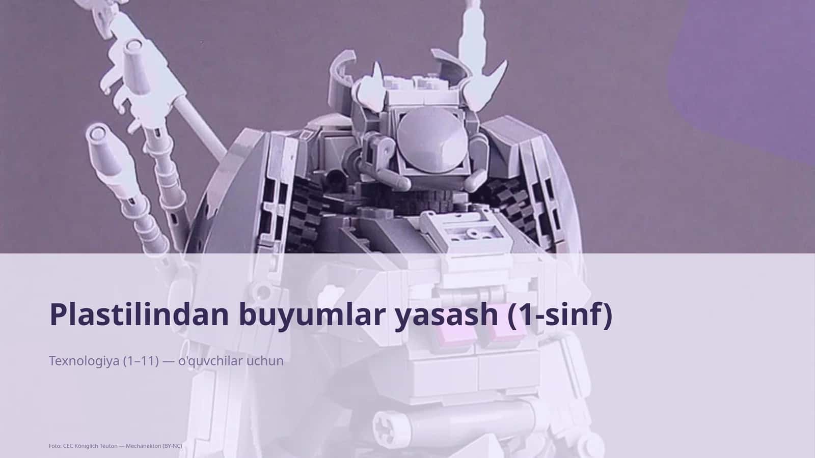 Plastilindan buyumlar yasash (1-sinf)