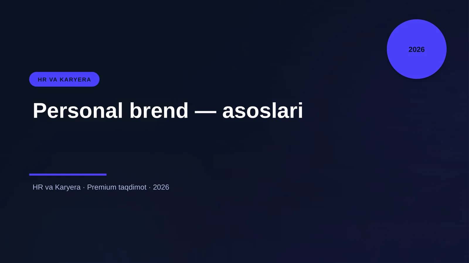 Personal brend — asoslari