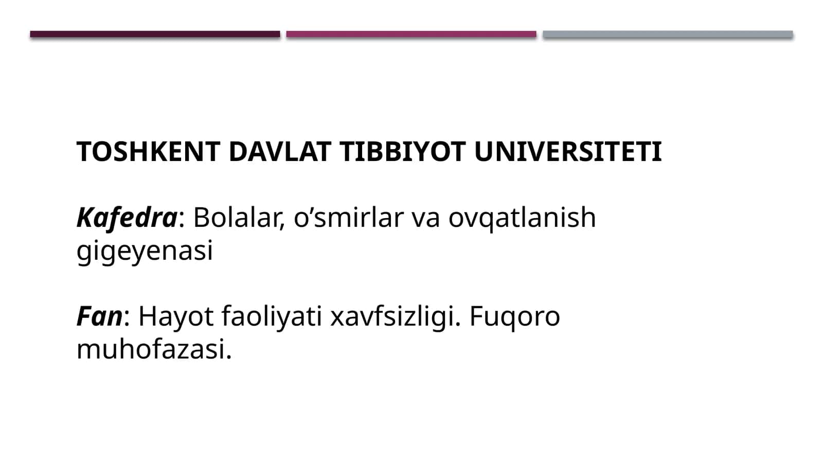 Shaxsiy himoyalanish vositalari. Shaxsiy tibbiy himoya vositalari