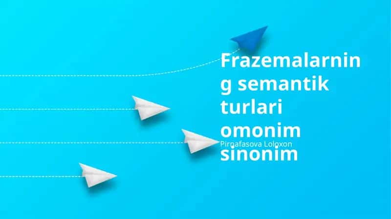 Sinonimlar va omonimlar
