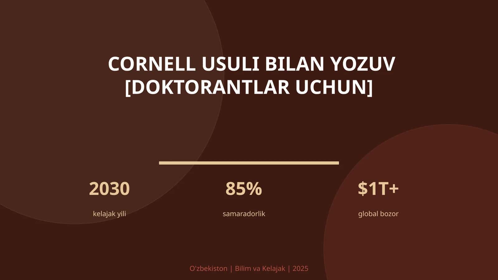 Cornell usuli bilan yozuv [doktorantlar uchun]