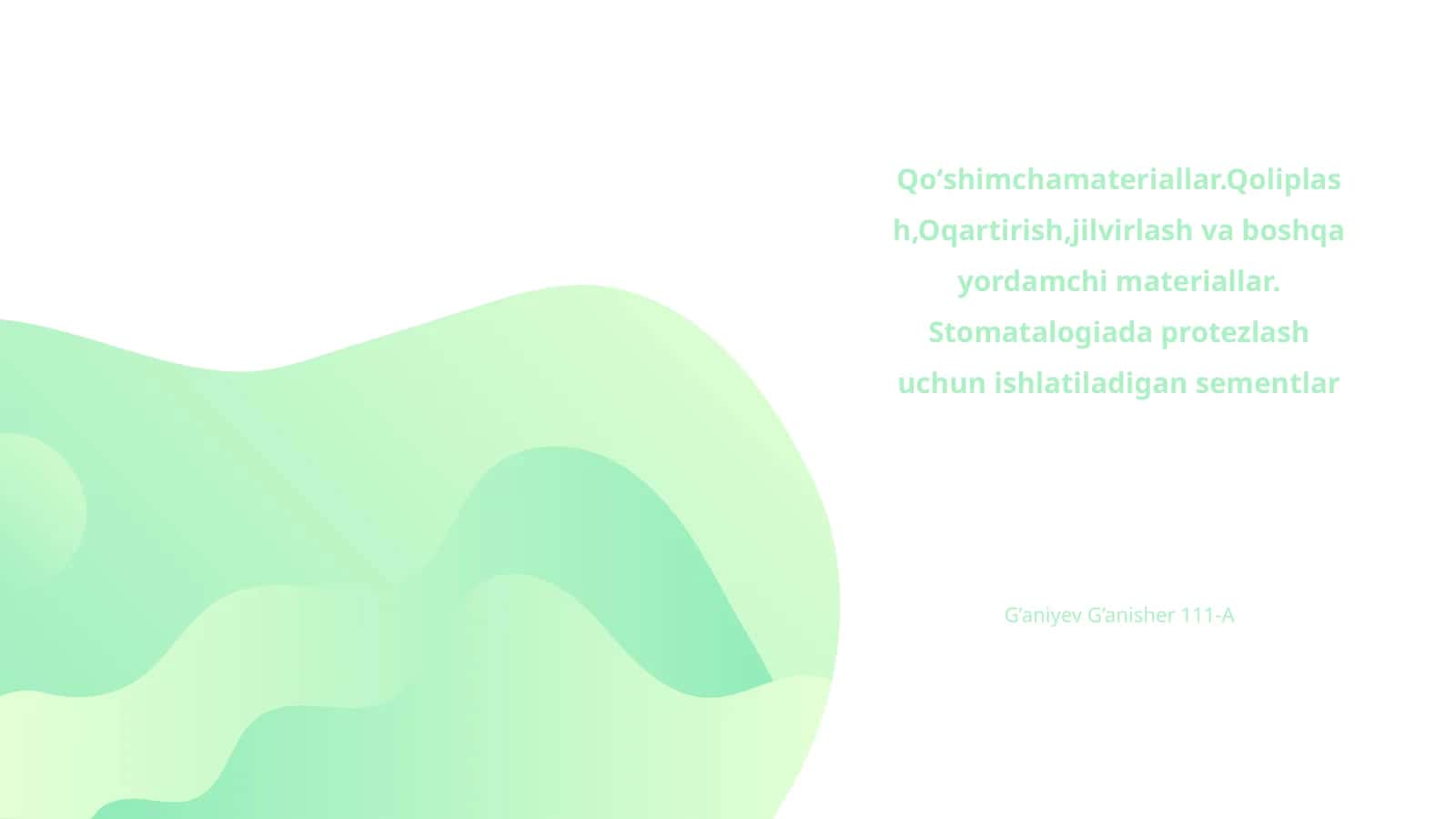 Qo'shimchamateriallar