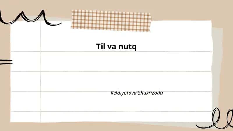 Til va nutq