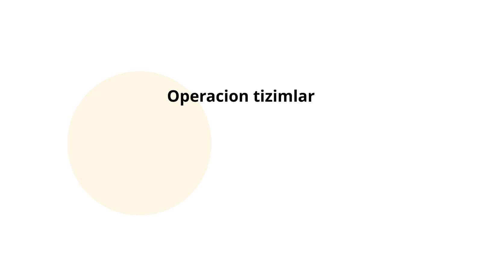 Operacion tizimlar