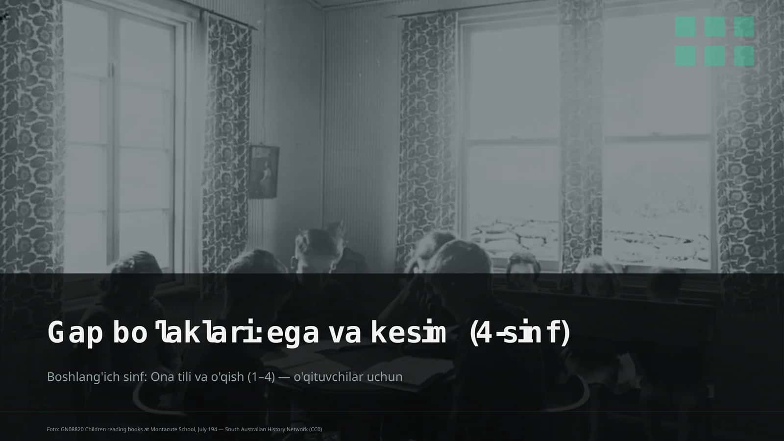 Gap bo'laklari: ega va kesim (4-sinf)