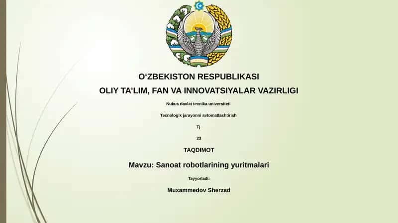 Sanoat robotlarining yuritmalari