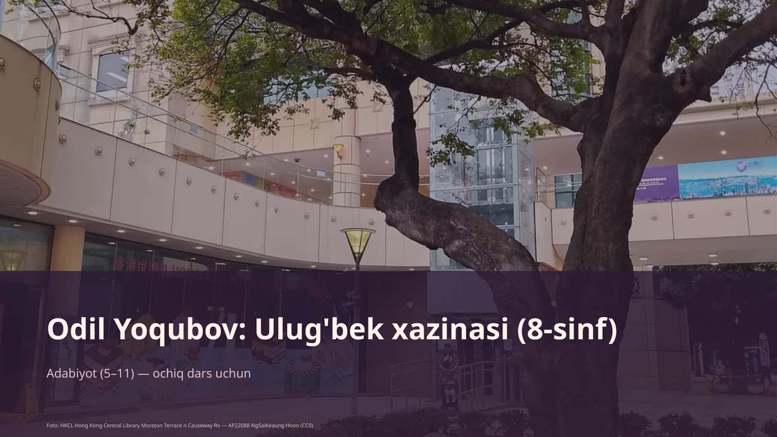 Odil Yoqubov: Ulug'bek xazinasi (8-sinf)