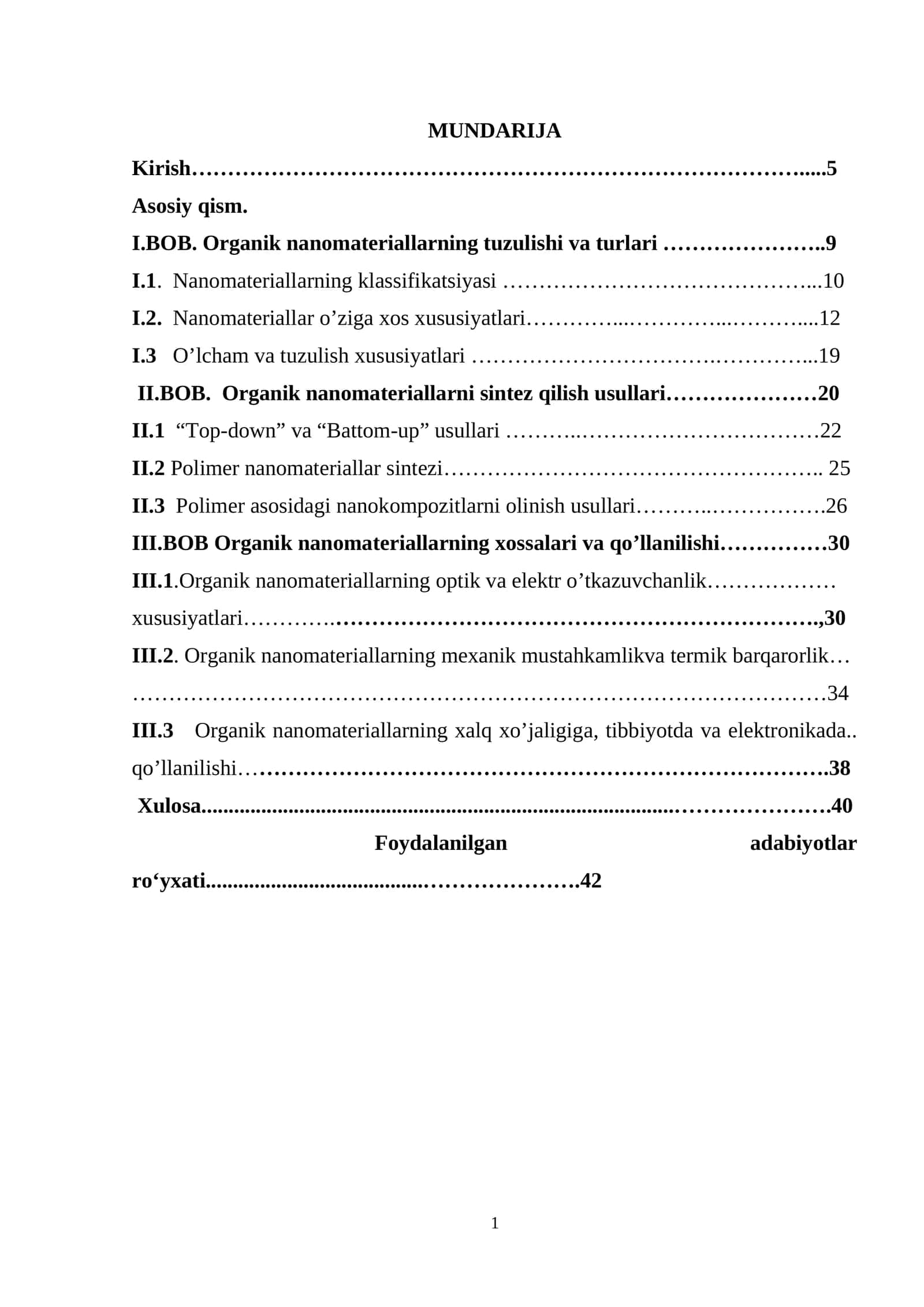 Organik Nanomateriallar