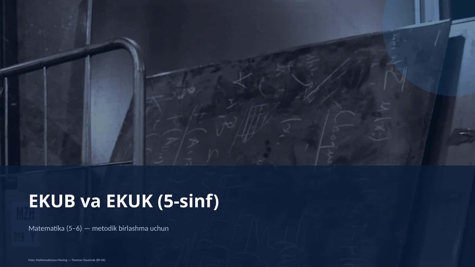 EKUB va EKUK (5-sinf)