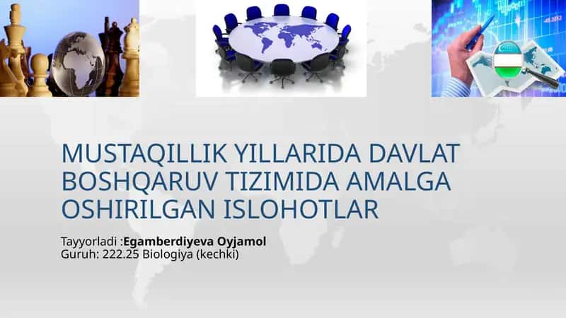 Mustaqillik yillarida davlat boshqaruvi tizimida amalga oshirilgan islohotlar