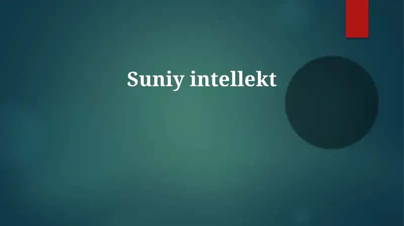 Sun'iy intellekt