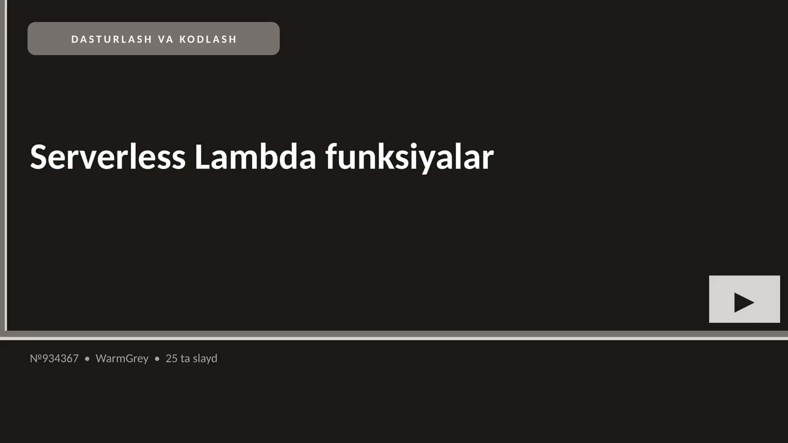 Serverless Lambda funksiyalar