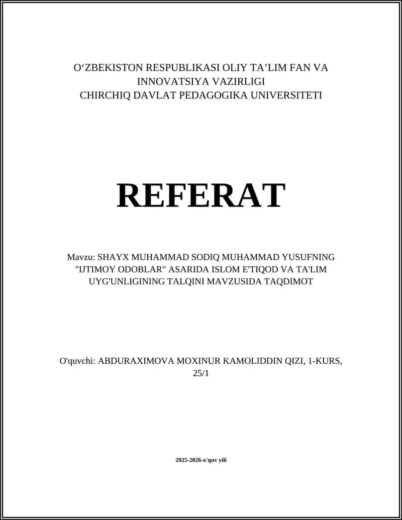 Ijtimoiy Odoqlar