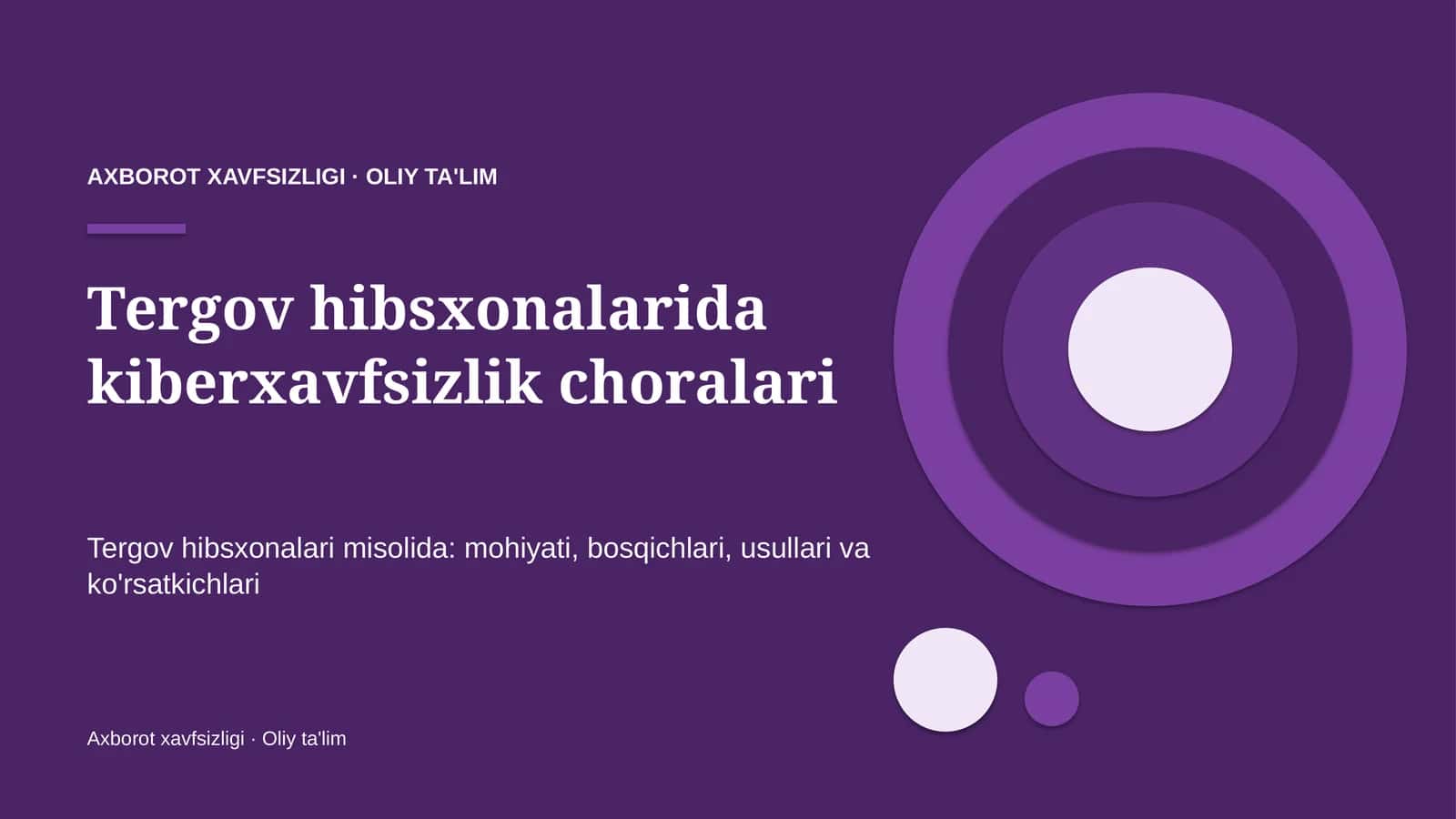 Tergov hibsxonalarida kiberxavfsizlik choralari