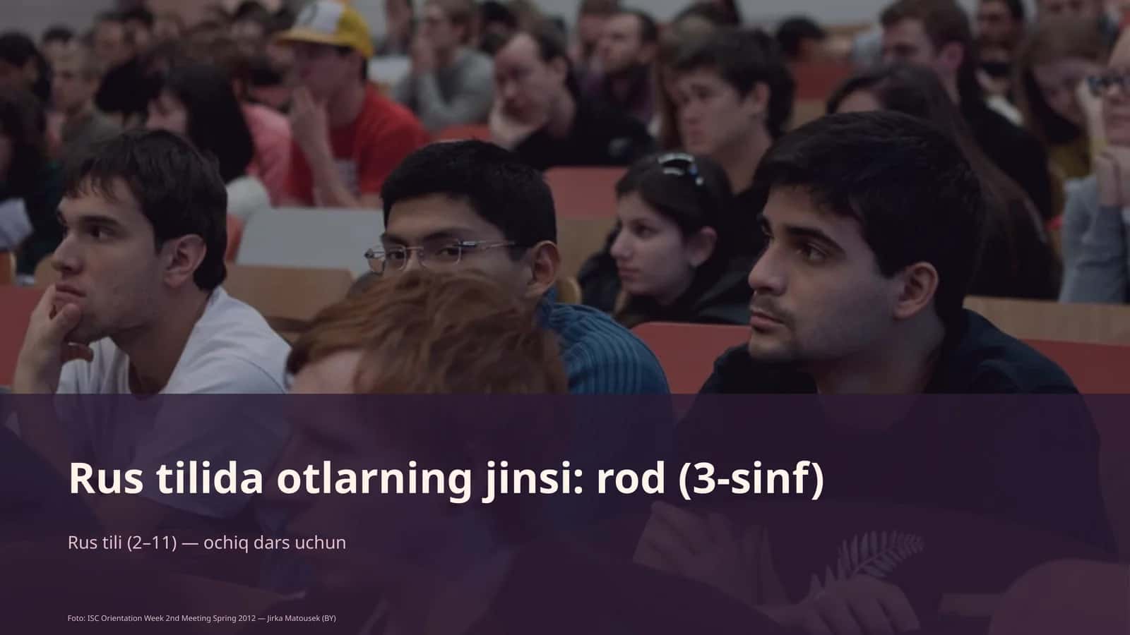 Rus tilida otlarning jinsi: rod (3-sinf)