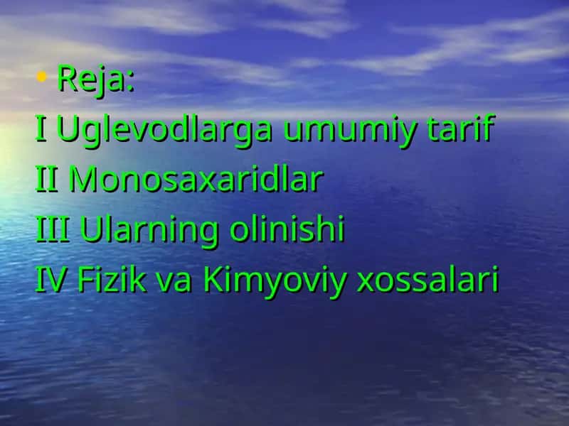 Uglevodlar