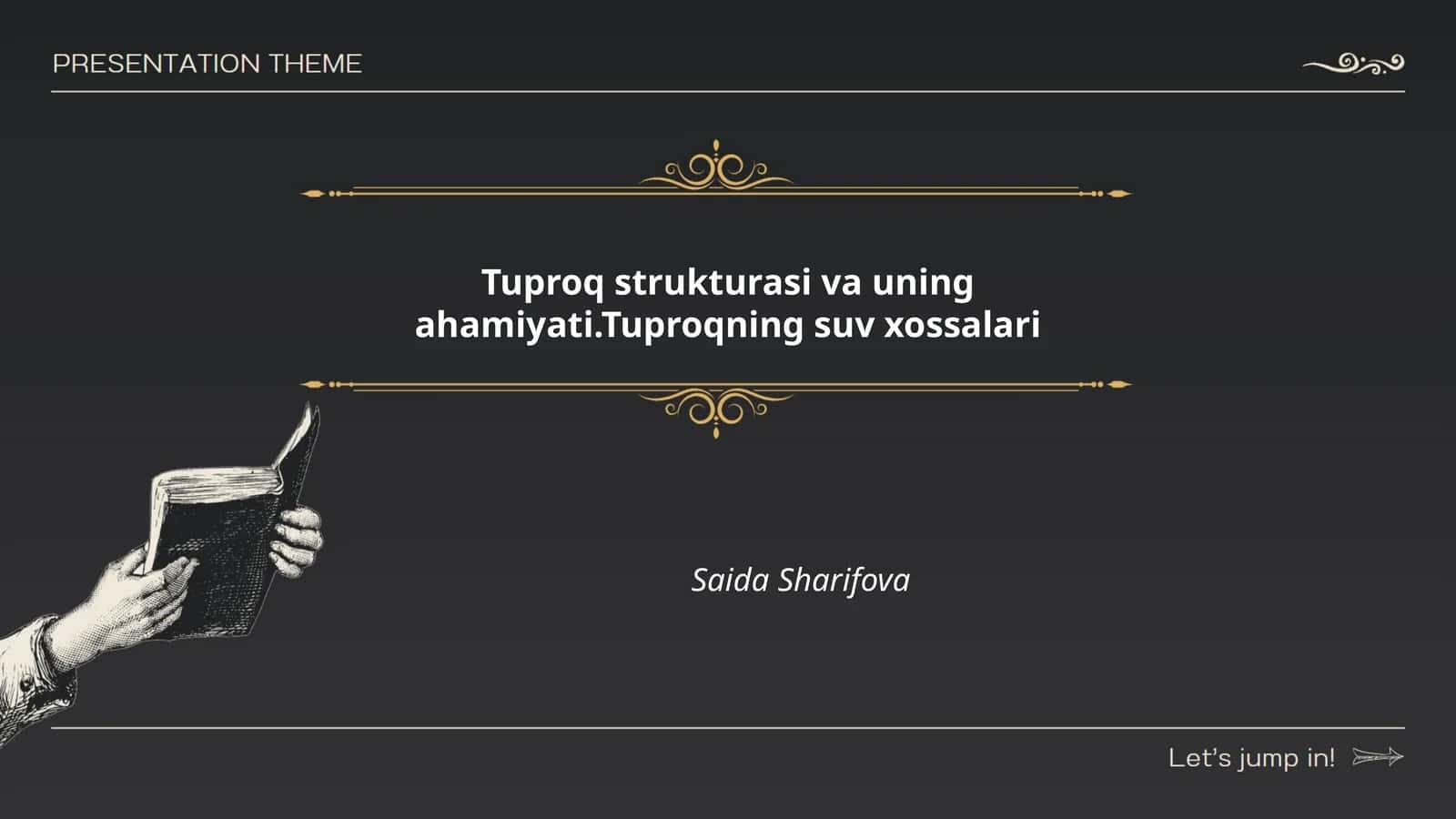 Tuproq strukturasi va uning ahamiyati.Tuproqning suv xossalari